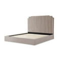 thumbnail image 3 of Amaryllis King Velvet Lift Up Storage Bed - Taupe, 3 of 5