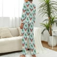 thumbnail image 3 of Top-kevin Red Bows Holly Pine Women's Long-Sleeve Shirt And Full-Length Bottom Pajama Set, 3 of 12