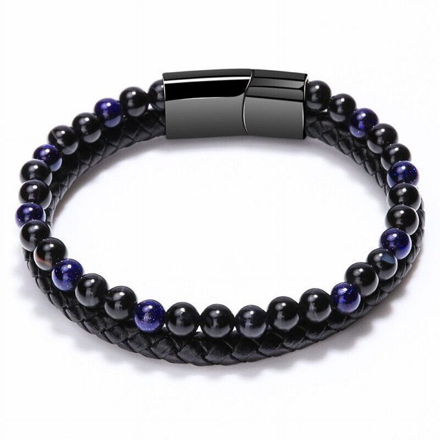 Dsseng Humanic + Beaded Bracelets Humanic+ Bangles Thermogenic Therapy for Women Men Volcanic stone