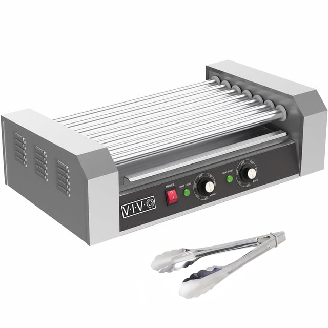 Hot Dog Grill VIVO Electric 18 Hot Dog 7 Roller Stainless St