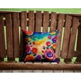 thumbnail image 2 of Colorful Roses Fabric Decorative Pillow 14 in x 14 in, 2 of 5