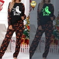 thumbnail image 6 of DAKIMOE Halloween Pajamas Family Matching Glow In The Dark Halloween Print Long Sleeve PJs Set Outfits 2 Pieces Cotton Loungewear Sleepwear for Adult Men Women Kids Toddler, Ghost, Mom-M, 6 of 7