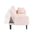 thumbnail image 6 of 72.04" loveseat sofa,Two Seats sofa with retractable cup holder&Convertible Split-Back,Modern corduroy couch for living room and bedrooms,Pink, 6 of 7
