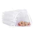 thumbnail image 1 of 100 bolsas de organza pequeñas de 7 x 9 cm, bolsas de regalo blancas con cordón, bolsas de joyería, bolsas de recuerdo de boda para fiesta de Navidad Sincero  Hogar, 1 of 5