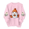 thumbnail image 2 of Womens Halloween Sweatshirts Casual Long Sleeve Cute Halloween Ghost Printed Winter Sweaters Loose Crewneck Pullover Blouses Ladies Halloween Costumes, 2 of 5
