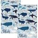thumbnail image 1 of wonima01 Ocean Sea Whales Hand Towels Set of 2, Highly Absorbent Soft Hand Towels for Bathroom Kitchen Spa 27.5x15.7 Inch, 1 of 1