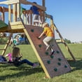 thumbnail image 6 of Backyard Discovery Endeavor Cedar Wood Swing Set, Slide, Play Deck, Rock Wall, Rope Ladder, 6 of 17