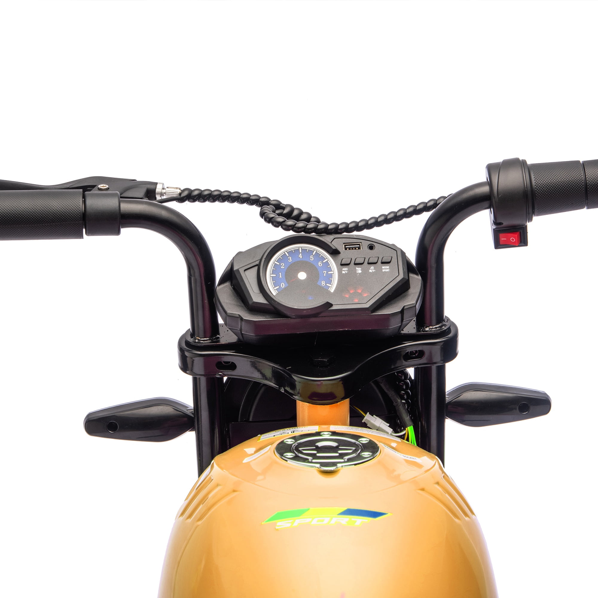 24V 9AH Electric Dirt Bike, 12 MPH & 110lb Max, 350W Ride On Toy for Big Kids w/14in EVA Wheels & Metal Frame, Twist Grip Throttle, Dual Suspension, Music, Light, Kids Motorcycle for Kids 6+, Orange