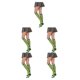 thumbnail image 3 of Sonducket 1 par de calcetines a rayas hasta la rodilla de arcoíris, medias cómodas, medias de manguera para disfraz de fiesta, rayas verdes y amarillas Type2 NO2 Sonducket CBP288763, 3 of 5