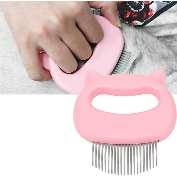 Dww-(rose) Peigne De Massage Pour Chat Et Chien - Brosse De Nettoyage Pour Poils De Chat - Style Oreille De Chat