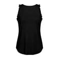 thumbnail image 7 of Athletic Tank Tops for Women Crewneck Sleeveless Ruffle Racerback Workout Yoga Top Casual Loose Running Athletic Tee Shirts Black M, 7 of 7