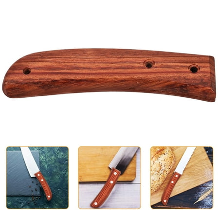 ROSENICE Knife Handle Brown Wood 1Pcs 5.1X1.2X0.8In