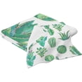 thumbnail image 2 of Vintage Cactus Succulent Flowers Cotton Towel Set 2 Piece, 1 Bath Towels 1 Washcloth, Soft Fast Dry Absorbent Face Hand Towel for Bathroom Hotel Gym Spa and Beach, 2 of 7