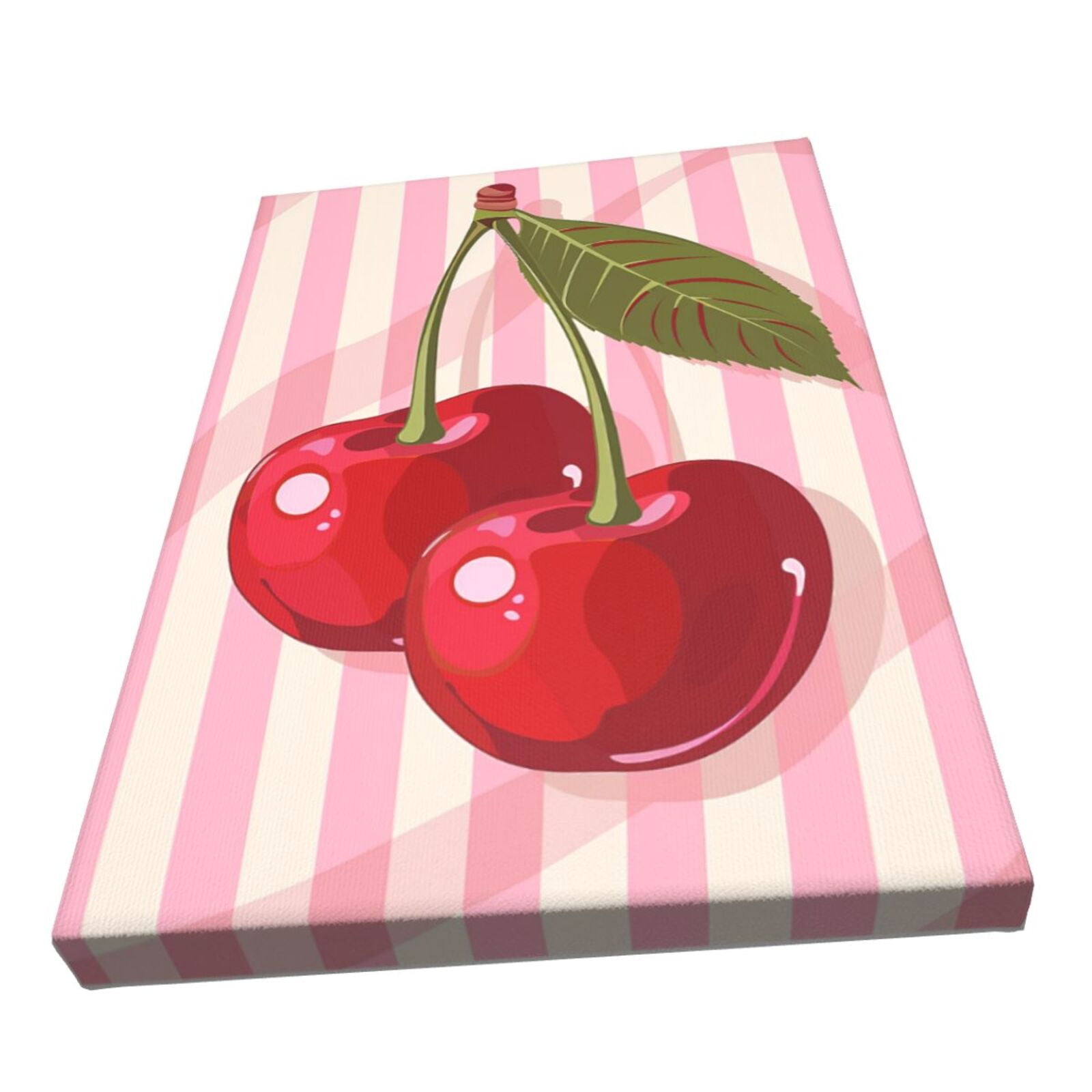 12x18 inch Decorative Paintings For Wall Red Cherry,Home Yard,Orchard,Plantation Wall Decor Art Prints,Gift For Cherry Lovers,Classic Red Cherry Decor Canvas Frameless Picture,For Kitchen,Bar
