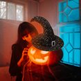 thumbnail image 4 of Sombrero de bruja de Halloween Scary Creepy Wide Brim Sombrero puntiagudo Regalo de Halloween para h Tomshoo Tipo 1, 4 of 7
