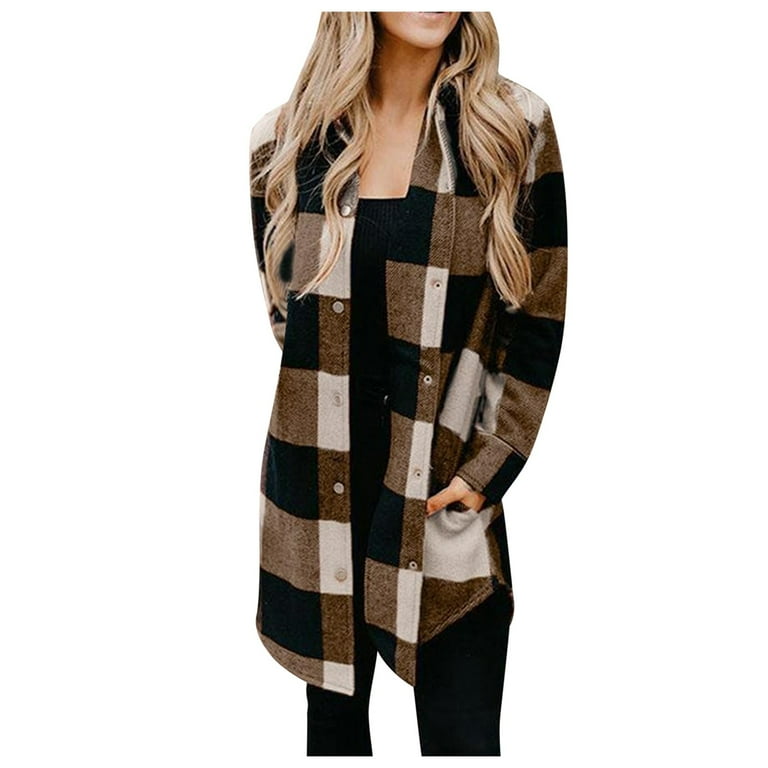 New Plaid Printed Cardigan New Plaid Printed Cardigan