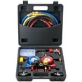 thumbnail image 5 of VEVOR 4-Way AC Manifold Gauge Set Fit R134A R22 R12 R502 Refrigeration Charging with Portable Case 4PCS Hoses for Air-Conditioning Refrigerator Maintenance, 5 of 10