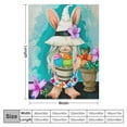 Fenyluxe Bunny Ice Cream Flowers Flannel Throw Blanket Lightweight