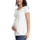 thumbnail image 3 of Camiseta de maternidad de manga corta con estampado de moda para mujer de Mnycxen, 3 of 6