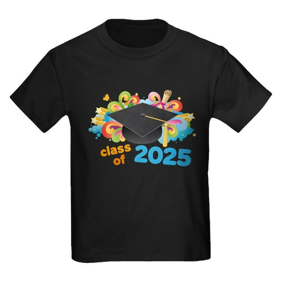 CafePress - 2025 Graduation T Shirt - Dark T-Shirt Kids XS-XL