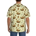 thumbnail image 3 of Gukieu Snail With Mushrooms Print Men's Short-sleeved Shirts, Button-down Pocket Shirts, T-shirts, Beach Vacation Travel Summer Clothing-X-Large, 3 of 5