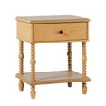 thumbnail image 6 of Vivienne Walker Edison Easy Assembly Solid Wood Spindle 1-Drawer Nightstand - Natural, 6 of 18