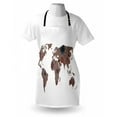 thumbnail image 3 of Floral World Map Apron Vintage Earth Surface with Blooms Atlas Bohemian Globe Artistic Display, Unisex Kitchen Bib Apron with Adjustable Neck for Cooking Baking Gardening, Multicolor, by Ambesonne, 3 of 3