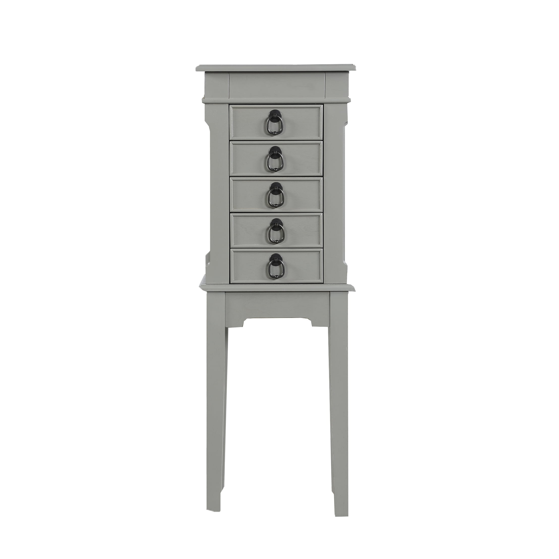Hives and Honey Women's Kami Grey Jewelry Armoire for Organizing