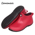 thumbnail image 5 of Comemore Women Winter Rubber Boots PVC Water Shoes Fashion Men Rain Shoe Autumn Warm Kitchen Work Boots Big Size 44 45, 5 of 5