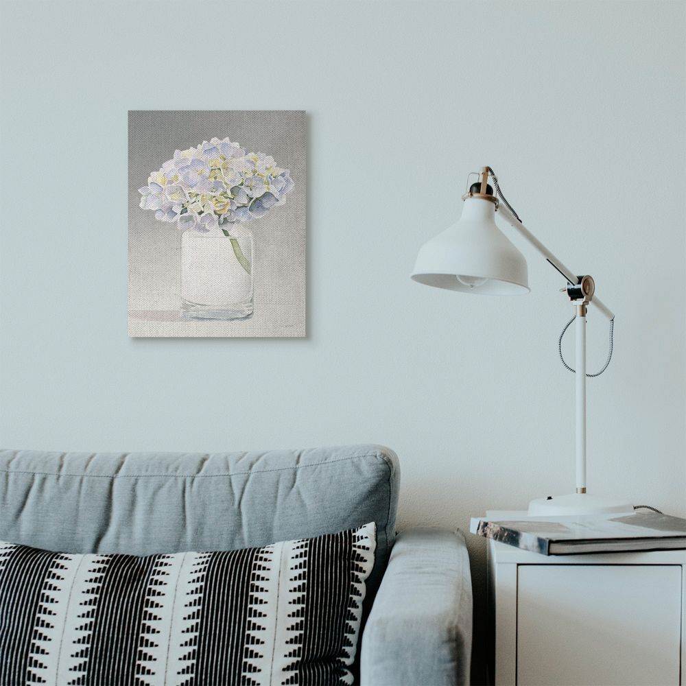Stupell Industries Jar Flowers Purple Grey Watercolor Painting Super Canvas Wall Art by James Wiens
