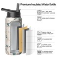 thumbnail image 2 of Camouflage Insulated Stainless Steel Water Bottle with Straw & Cleaning Brush – 18 Oz | Leakproof, BPA-Free, 304 Stainless Steel, Wide Mouth, Travel Mug for Car, Gym, Office, 2 of 5