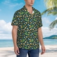 thumbnail image 3 of Susaid Crocodile And Oranges Print Hawaiian Shirts for Men Women,Hawaiian Summer Short-Sleeve Casual Relaxed-Fit Button-Down,Large, 3 of 7