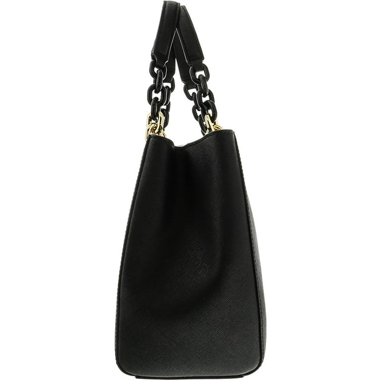 Michael Kors Cynthia Medium Leather Satchel Black 30F7GCYS2L 001
