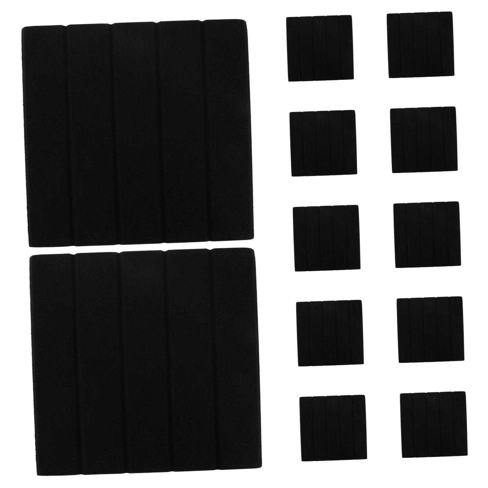 ETHZZLE 12Pcs Black Polyester Acoustic Wall Panels for Office Noise Reduction and Sound Absorbing