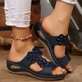 thumbnail image 5 of Sandals for Women Beach Fashion with Arch Support Boho Wedge Heel Open Toe Slip-On Slides Summer Causal Dressy Daily Shoes for Women, 5 of 9