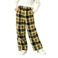 thumbnail image 3 of JOANKDMI Tween Girls Plaid Pajama Size 11-12 Pants Warm Fleece Fuzzy Lounge Bottoms Winter Thick Sleepwear Elastic Waist Comfy Cold Weather Relaxed Fit Sleep Trousers Home, 3 of 5