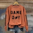thumbnail image 2 of TINZ Chandails en Molleton Décontractés à Manches Longues pour Femmes, Col Rond, Imprimé Graphique de Football, Chandail-Over, Blouse, Chandails en Molleton d'Automne pour Femmes, Vestes à Capuche avec Fermeture Éclair, Chandails à Capuchon de Baseball pour Femmes, 2 of 4