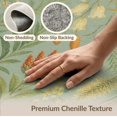 thumbnail image 6 of ODIKA 4'x6' Green Muted Botanical Elegance Washable Area Rug Intricate Vintage Floral Design Non-Slip, Chair-Friendly, Flatwoven for Home Office, Under Desk, 6 of 7