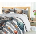 thumbnail image 3 of Ambesonne Cat Duvet Cover Set, Space Art Astronaut Kitten Art, Twin, Pale Grey Multicolor, 3 of 4