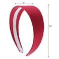 thumbnail image 5 of Motique Accessories Maroon 2 Inch Wide Satin Hard Headband with No Teeth Head band for Women and Girls, 5 of 5