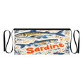 thumbnail image 7 of Yayeee Waist Apron with Pockets for Cooking Waterproof Half Server Aprons, Blue Sardines Pattern, 7 of 7