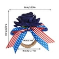 thumbnail image 3 of LmnLft Patriotic Napkin Rings Set - 4th of July Faux Floral Table Decor with Red White Blue Ribbons, Reusable Memorial Day Centerpieces, 3 of 6