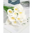 thumbnail image 2 of 12 Pieces Artificial Calla Lily Artificial Flowers Bouquet White Artificial Calla Lilies With Stem For Party,Garden Decoration, 2 of 5