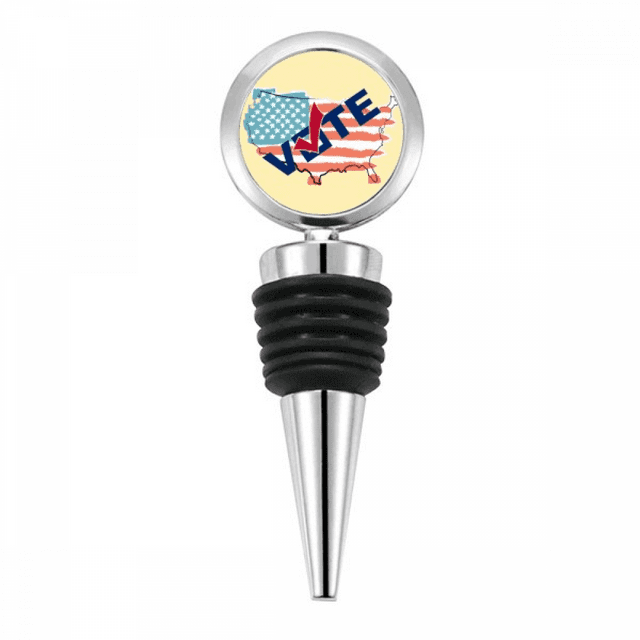 Vote Your Dream America USA Bottle Stopper Stainless Steel Rubber Reusable