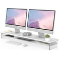 thumbnail image 1 of Monitor Stand Acrylic Dual Monitor Riser Acrylic Monitor stand with Storage Organizer for Computer Laptop Printer TV Oak, 1 of 8