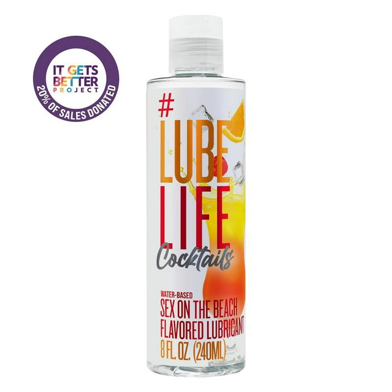 Lube Life Water-Based Sex on The Beach Cocktail Flavored Lubricant, 8 fl oz, Size: 8 fl oz (Pack of 1)