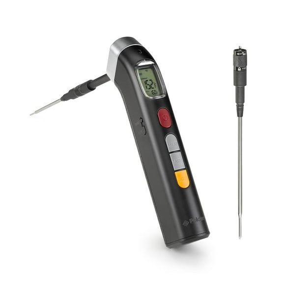 Polder Smart Probe Instant Read Thermometer, Meat Thermometer for Grilling and Cooking, Comes with 2 Removable Probes and 10 Preset Temperatures, Built-in Torch Light, Backlit Screen Digital Display