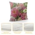 thumbnail image 4 of Creowell Shabby Chic Throw Pillow Covers, Floral Decorative Cushion Flower Pillow Cases 18 x 18 Inch, Pink Rose Pillow Cases for for Summer Spring Wedding, 4 of 5