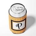 thumbnail image 4 of Letter P Initial Monogram - Orange Polkadots Can or Bottle Hugger, 4 of 5