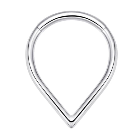 Yammee Titaniums Steel Teardrop Septum Nose Ring Hypoallergenics Piercing Body Jewelry
